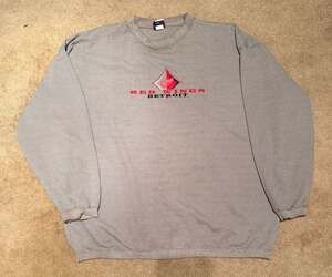 Vintage Cadre Athletic Detroit Red Wings Embroidered Crewneck  Grey Size XL